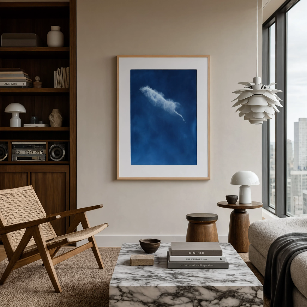 Blue Sky Cloud Abstract | Contemporary Art Print