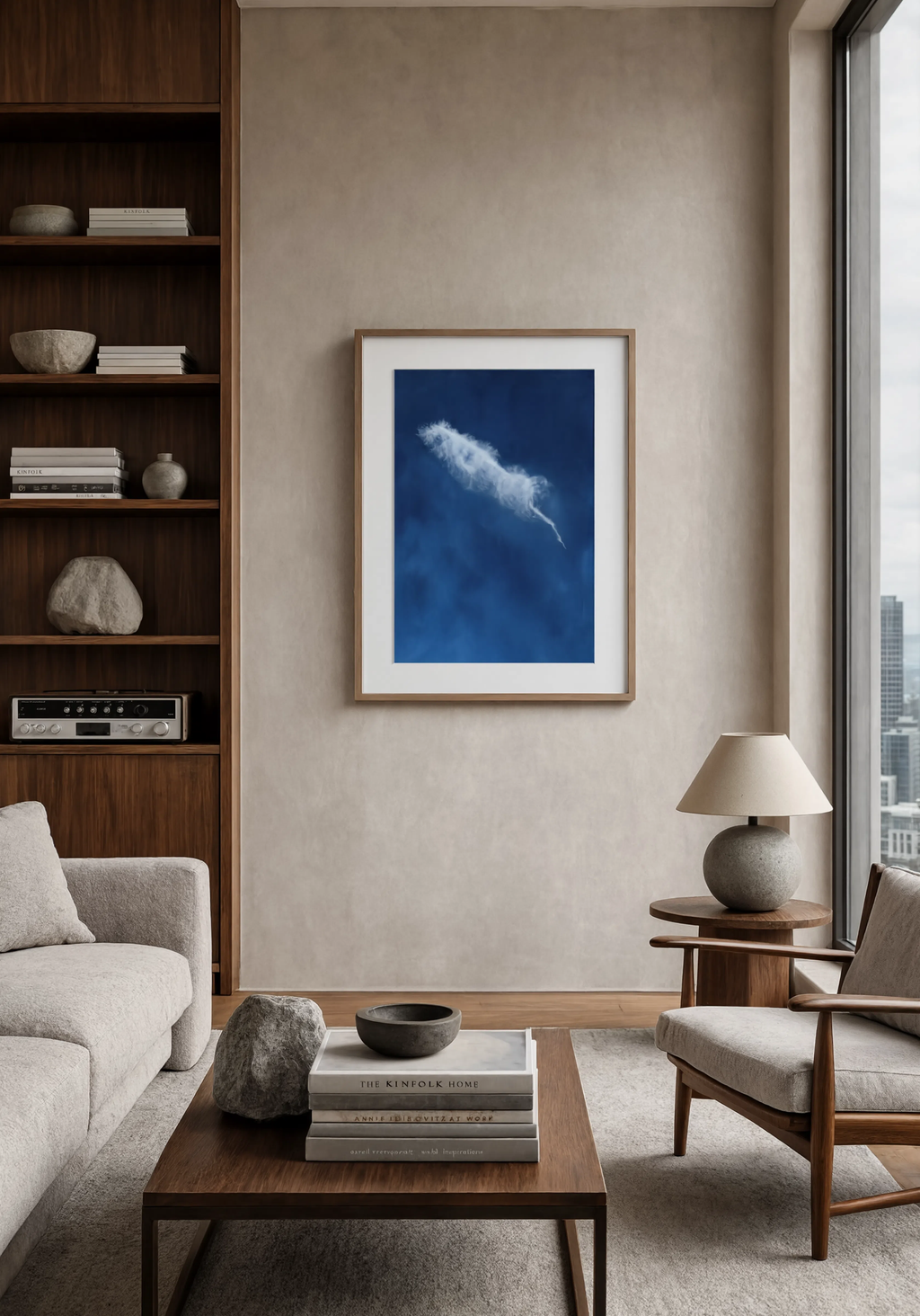 Blue Hue Cloud Print II | Contemporary Abstract Wall Art