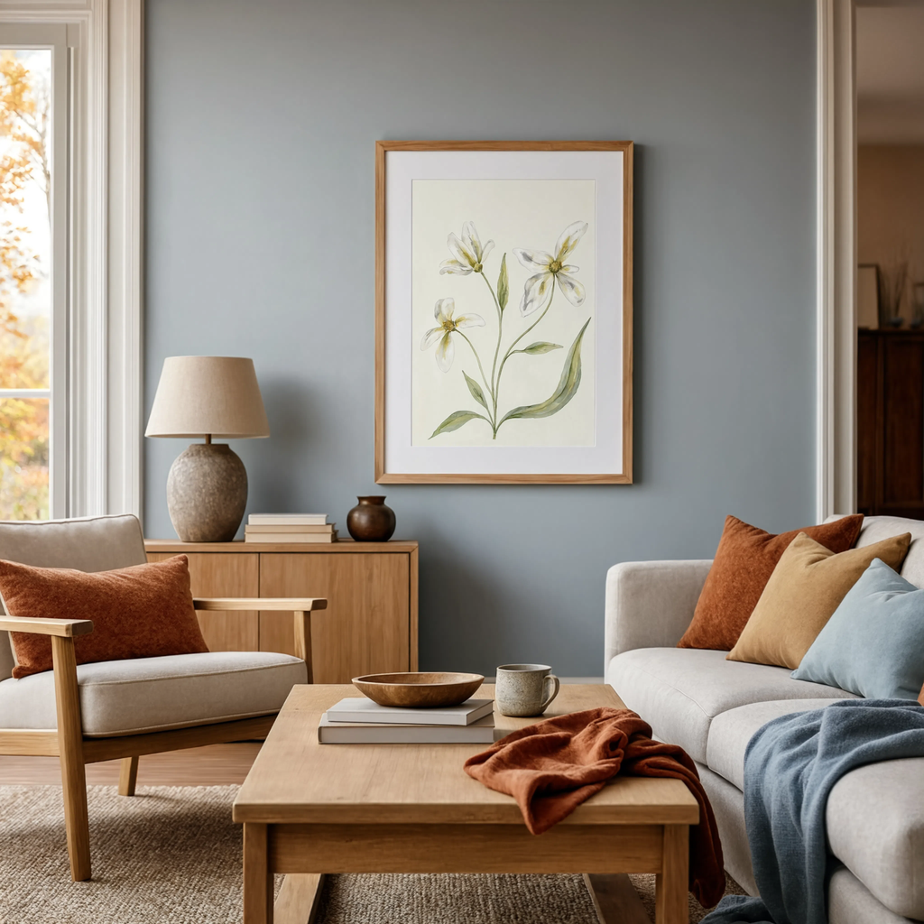 White Florals Botanical II | Contemporary Botanical Wall Art Print
