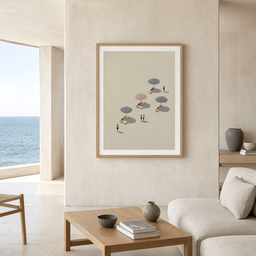 Minimalist Beach Variation | Modern Coastal Landscape Art