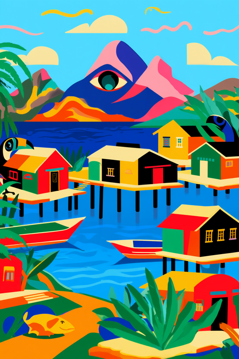 Colourful Coastal Villages – Set of 3 Illustrated Mediterranean Art Prints