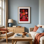 Poppy Bouquet Still Life I | Contemporary Floral Art Print