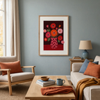 Poppy Bouquet Still Life I | Contemporary Floral Art Print