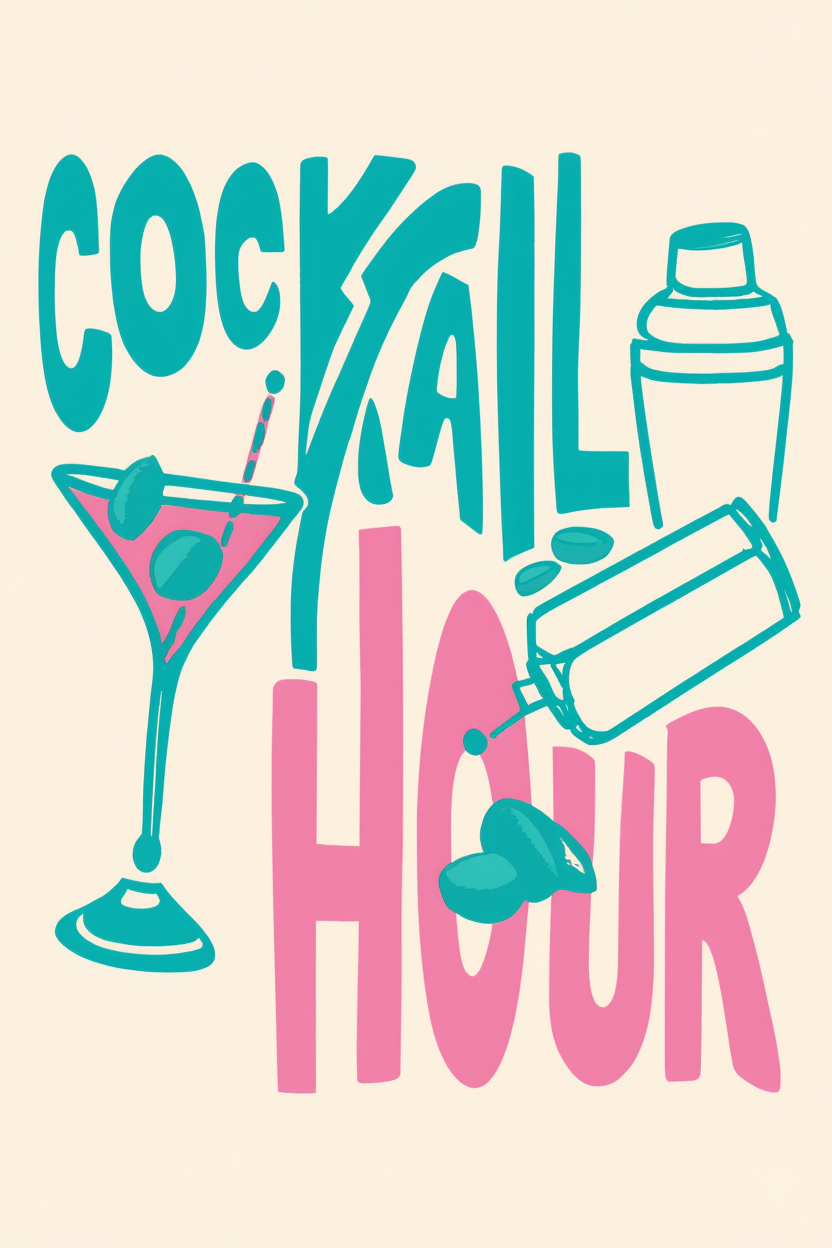6 Fun Pasta, Wine & Dine, and Cocktail Prints – Kitchen & Dining Wall Art - Hakyarts