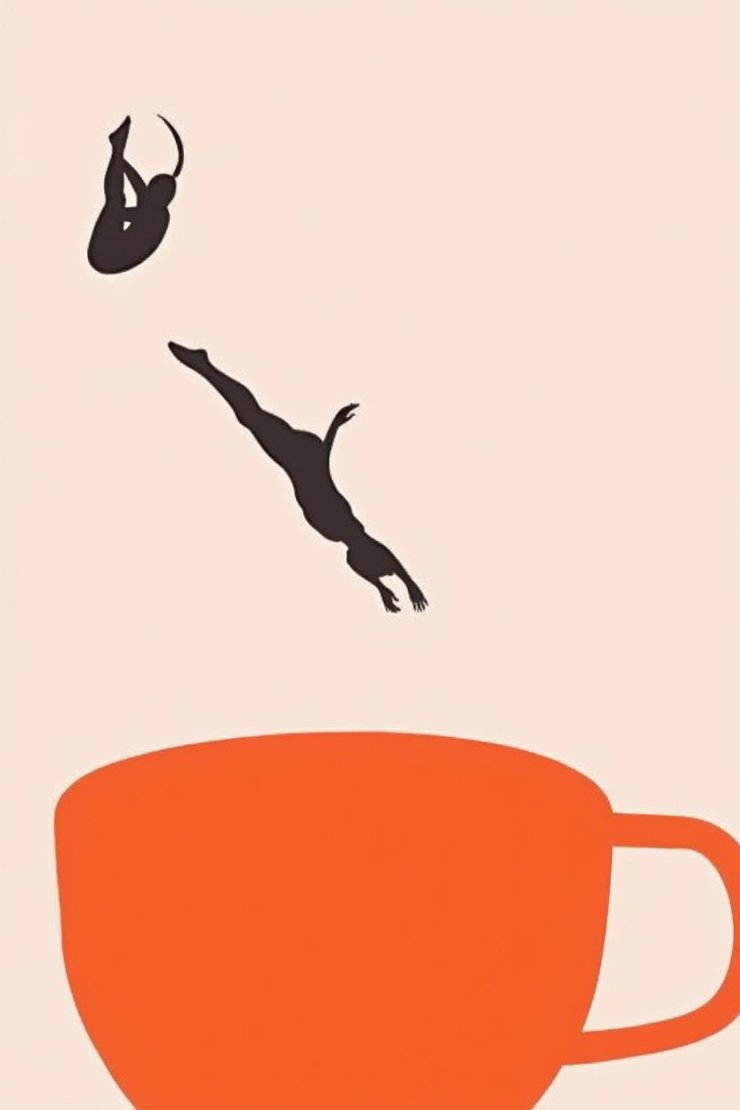 Coffee Dive – Minimalist Wall Art Print