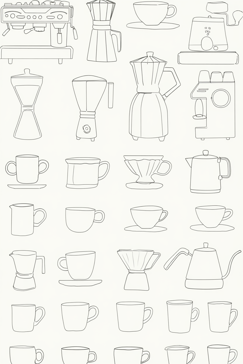 Coffee Line Art – Minimalist Print