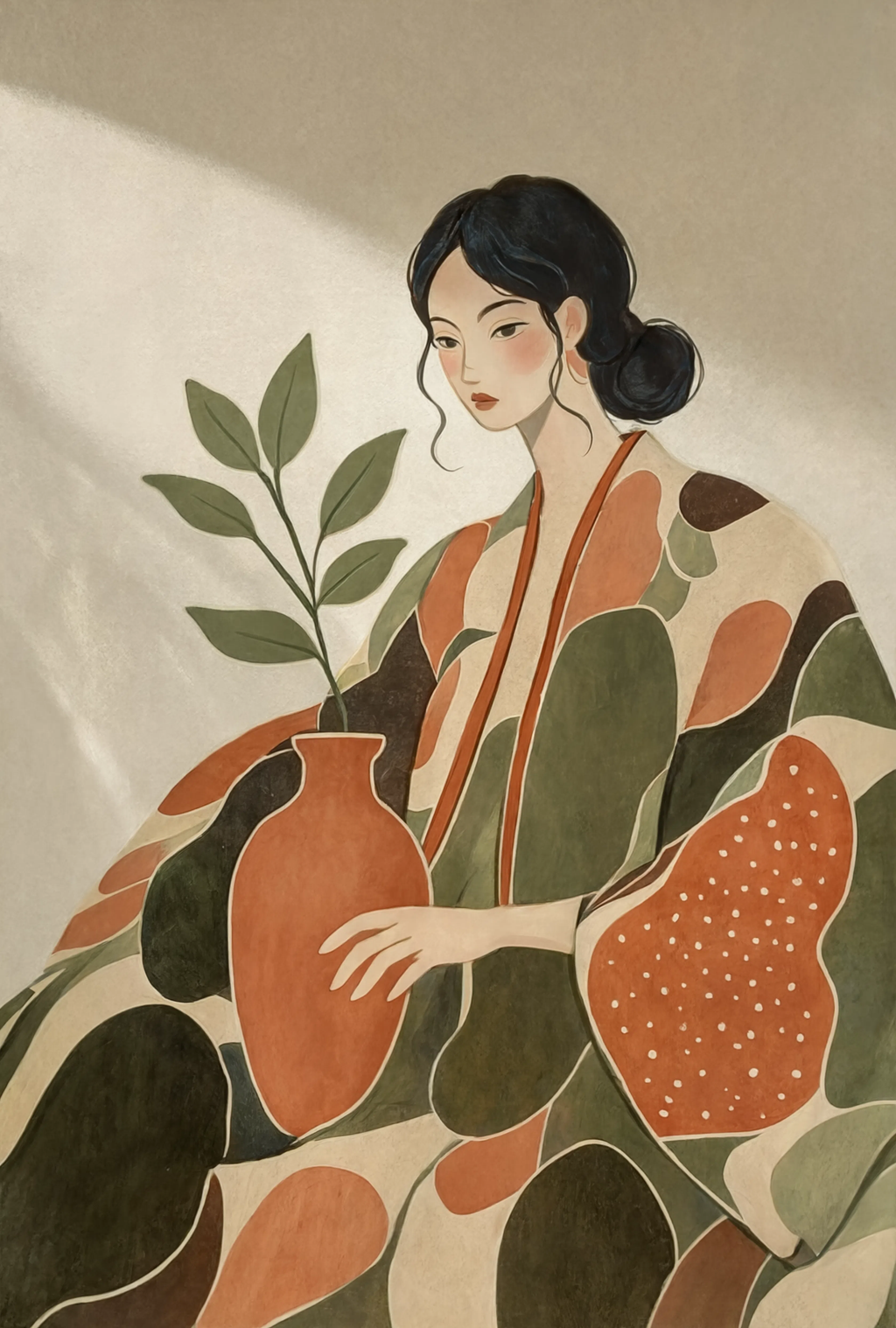 Figurative with Plants | Contemporary Figurative Wall Art