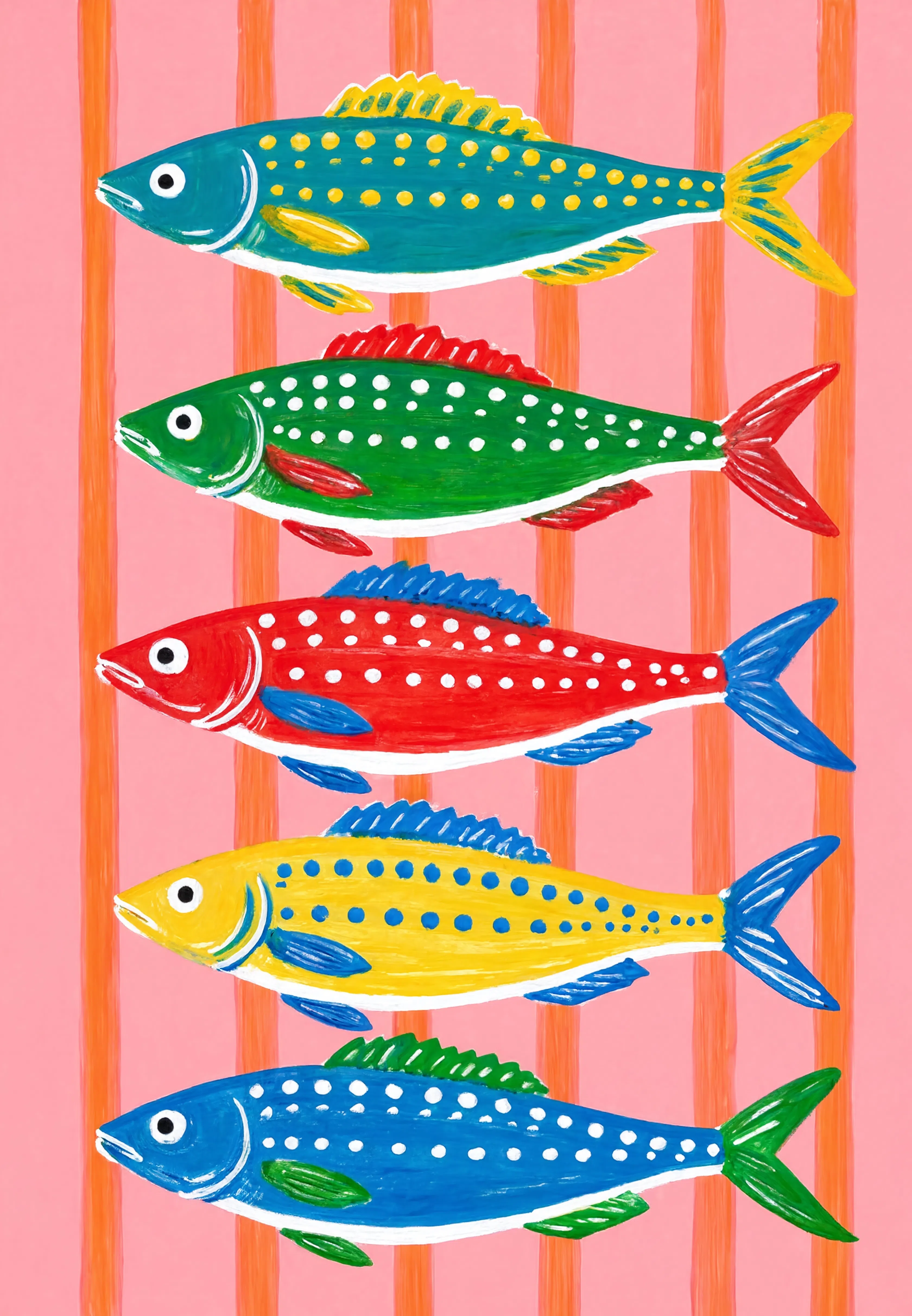 Colorful Fish Print | Contemporary Fish Illustration
