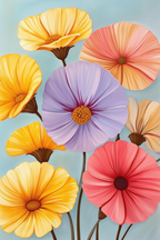Vibrant Abstract Collection – Set of 6 Colorful Art Prints - Hakyarts