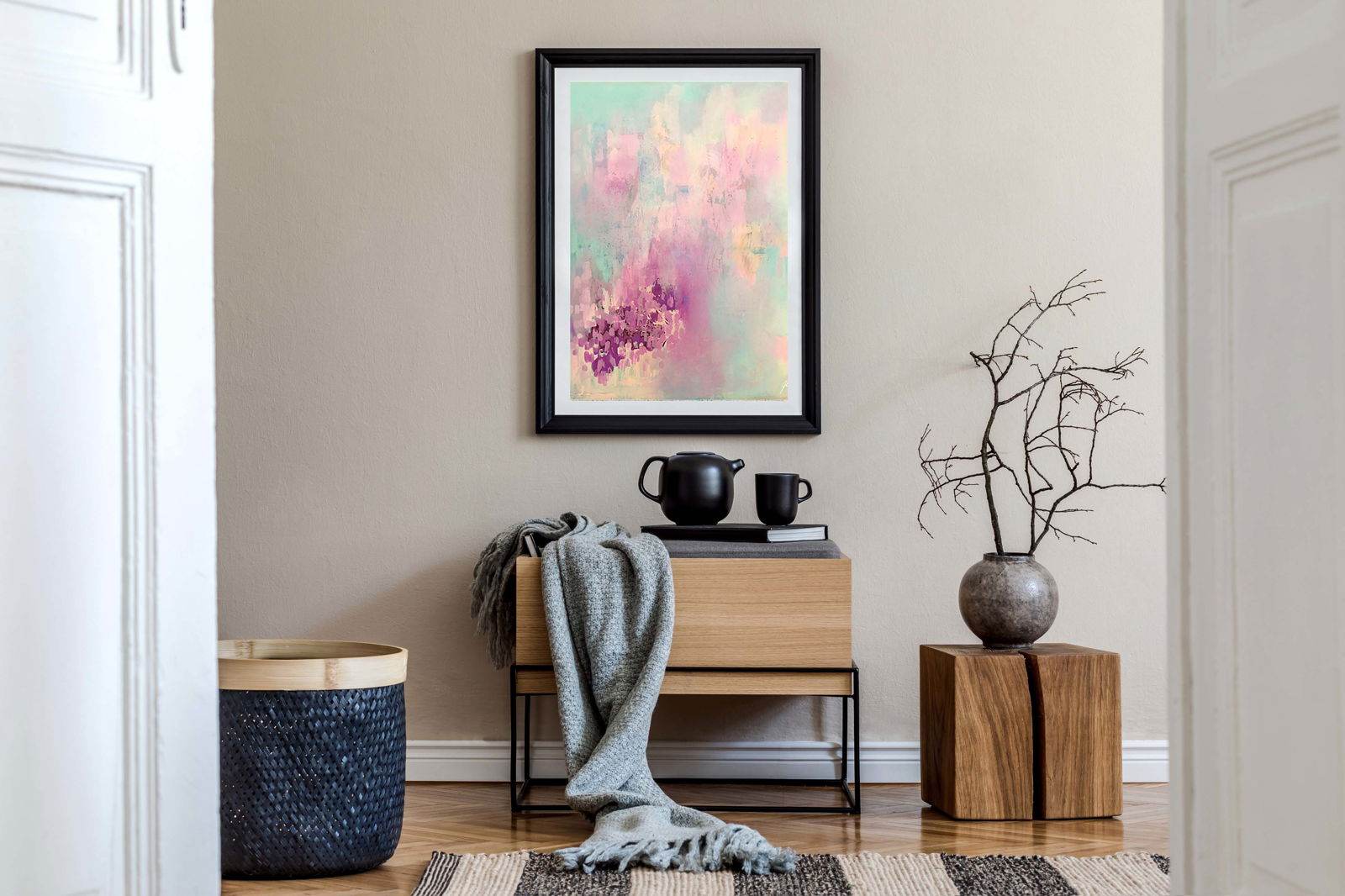 Colourful Brush Stroke Poster - Hakyarts