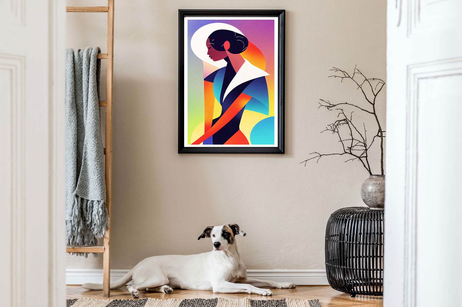 Colourful Geometric Woman Shape No1 - Hakyarts