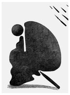 Contemporary Abstract Black Shape No 1 Poster - Hakyarts