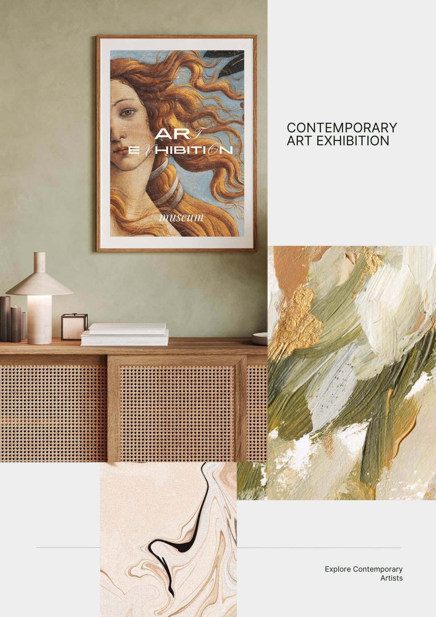 Set of 4 Thoughts, Contours of Memory, Line Art Women Faces & Contemporary Exhibition Poster – Modern Figurative Wall Art Prints