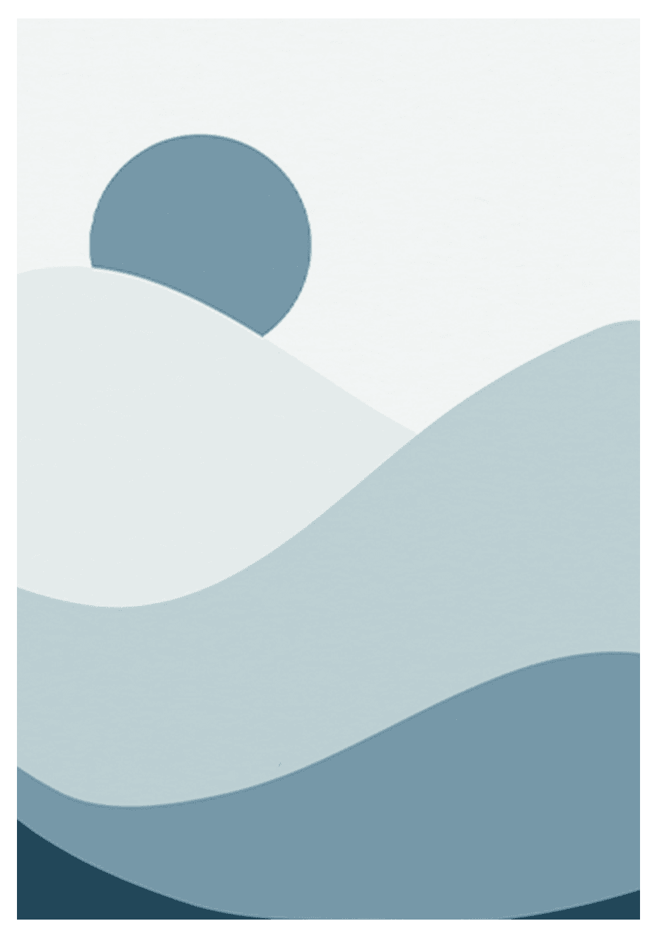 Contemporary Blue Mountain No 1 Poster - Hakyarts