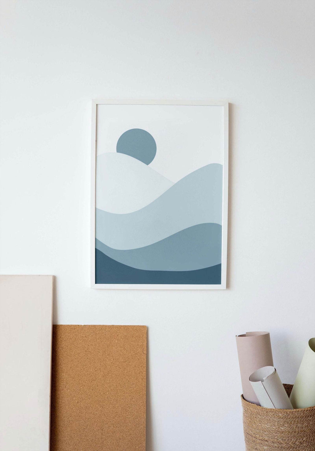 Contemporary Blue Mountain No 1 Poster - Hakyarts