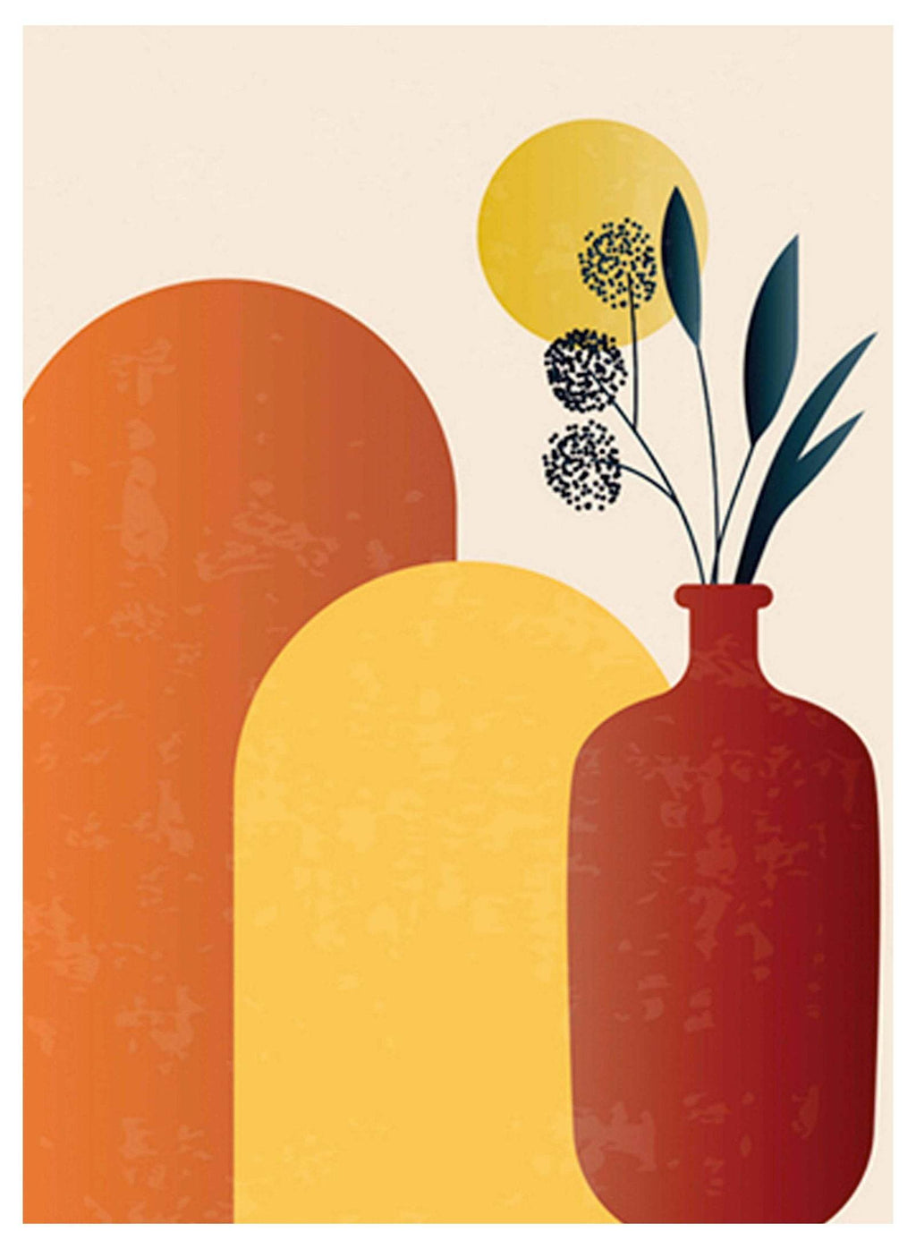 Contemporary Red Vase Poster No2 - Hakyarts