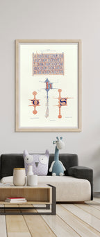 Copy of Henry Shaw - Alphabets numerals, and devices of the middle ages Pl. 08 Poster
