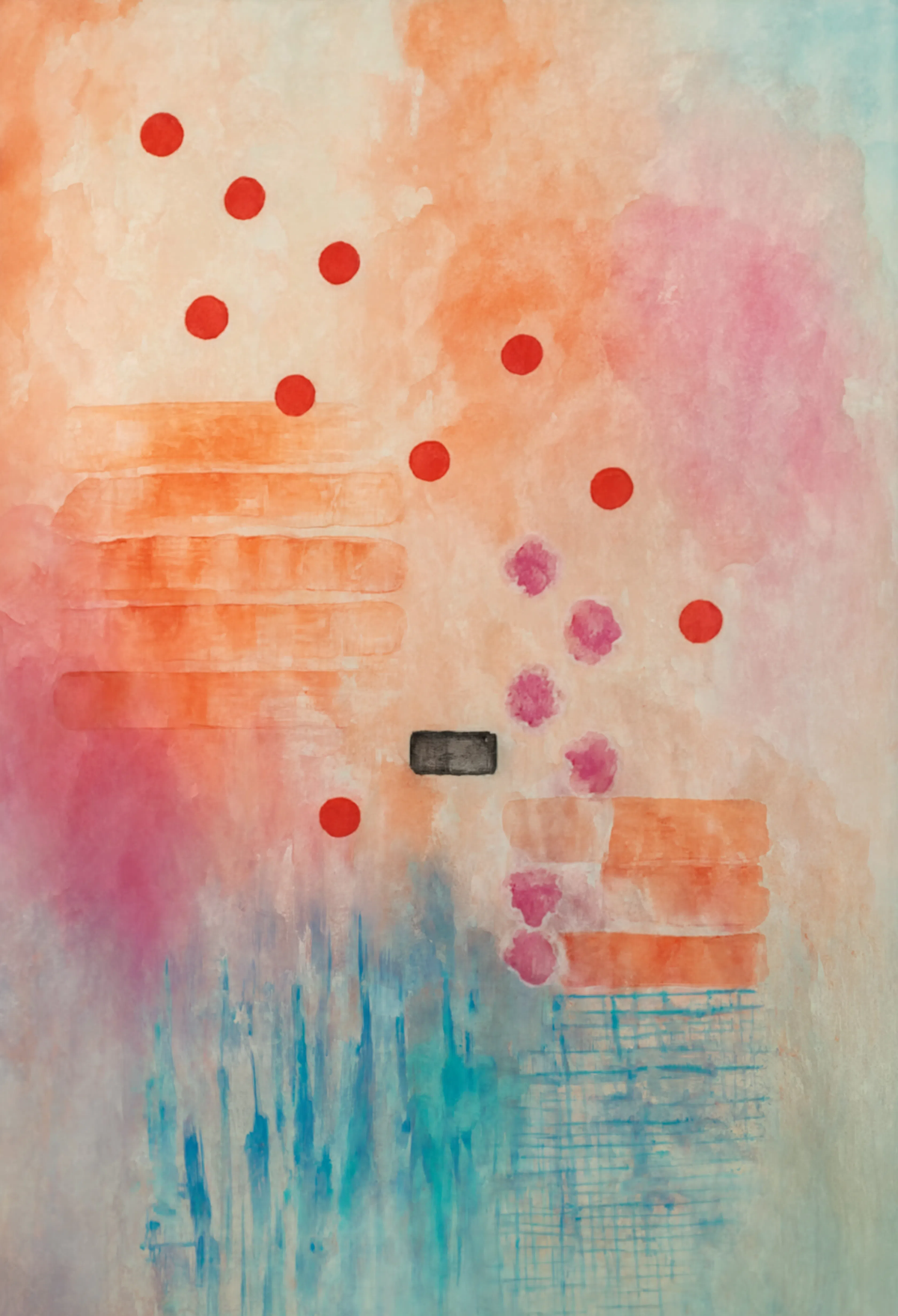 Coral Abstract Variation | Contemporary Abstract Wall Art Print