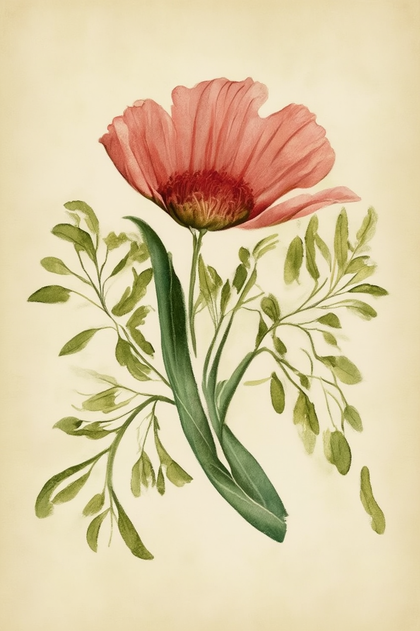 Botanical Harmony – Set of 5 Art Prints - Hakyarts
