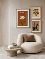 Set of 3 Illustrated Cowboy, Quiet Growth & Garden Reverie – Western, Botanical and Floral Art Prints