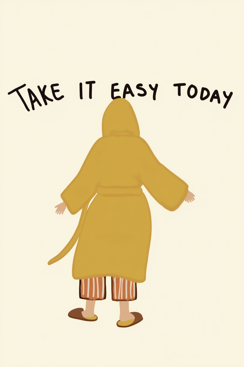 Take It Easy Today – Cozy Wall Art Print