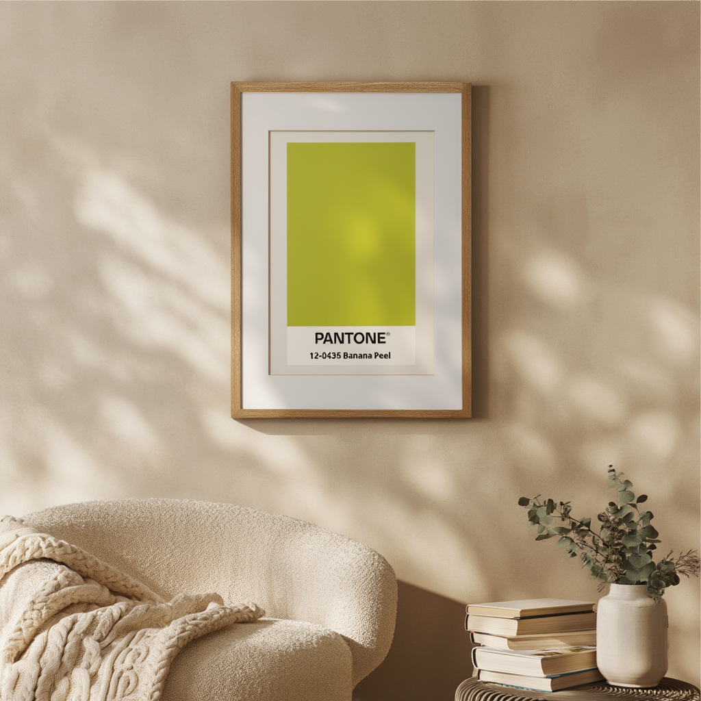 Pantone Banana Peel – Minimalist Color Code Art Print