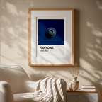 Pantone Inspired Classic Blueberry – Minimalist Color Code Art Print