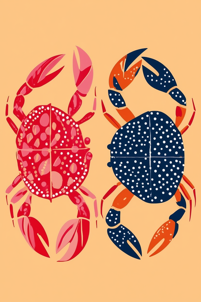 Set of 4 Seafood Prints – Coastal Kitchen & Dining Wall Art