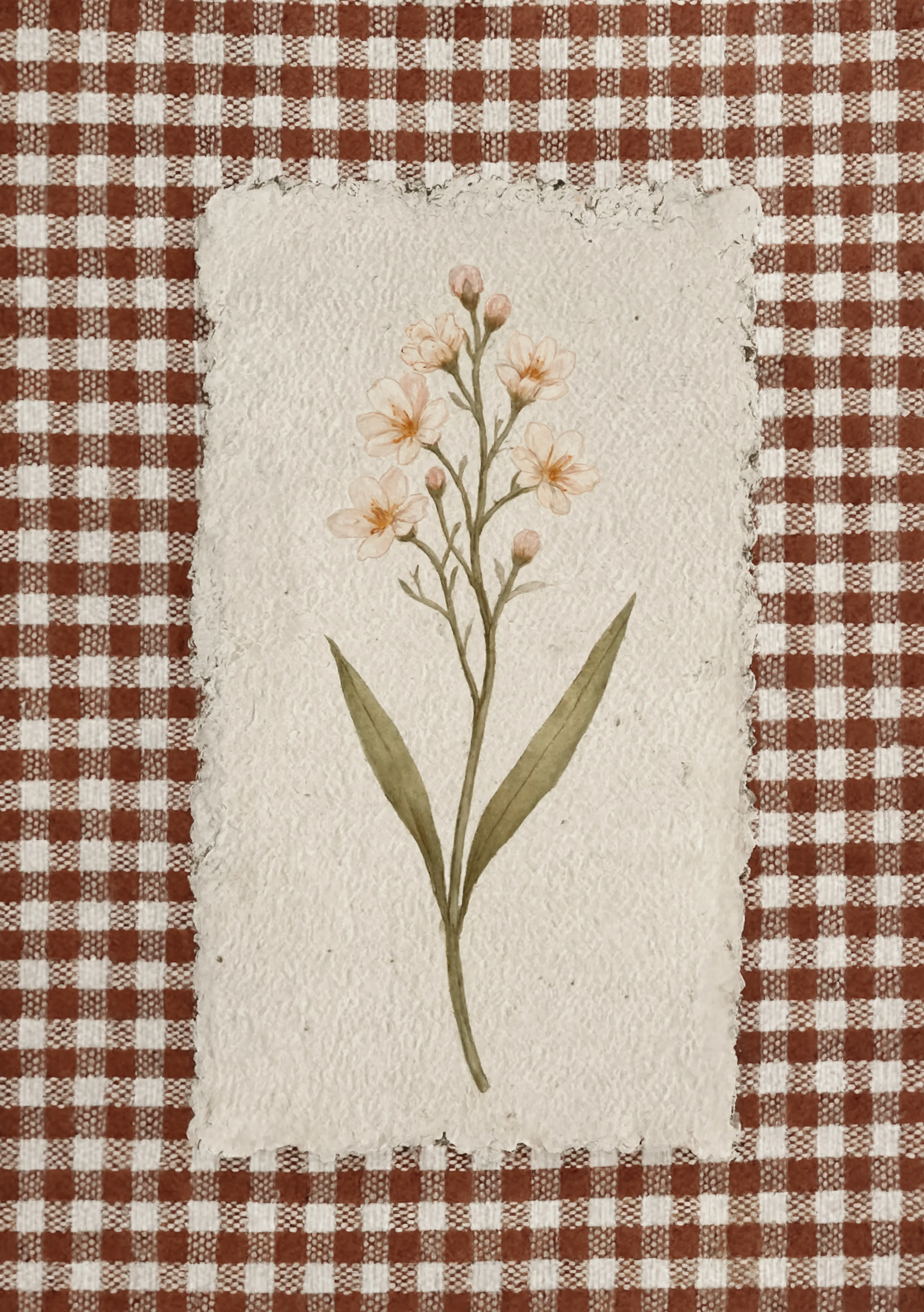 Set of 2 Cream Wildflower & Folk Floral | Contemporary Botanical Art Prints