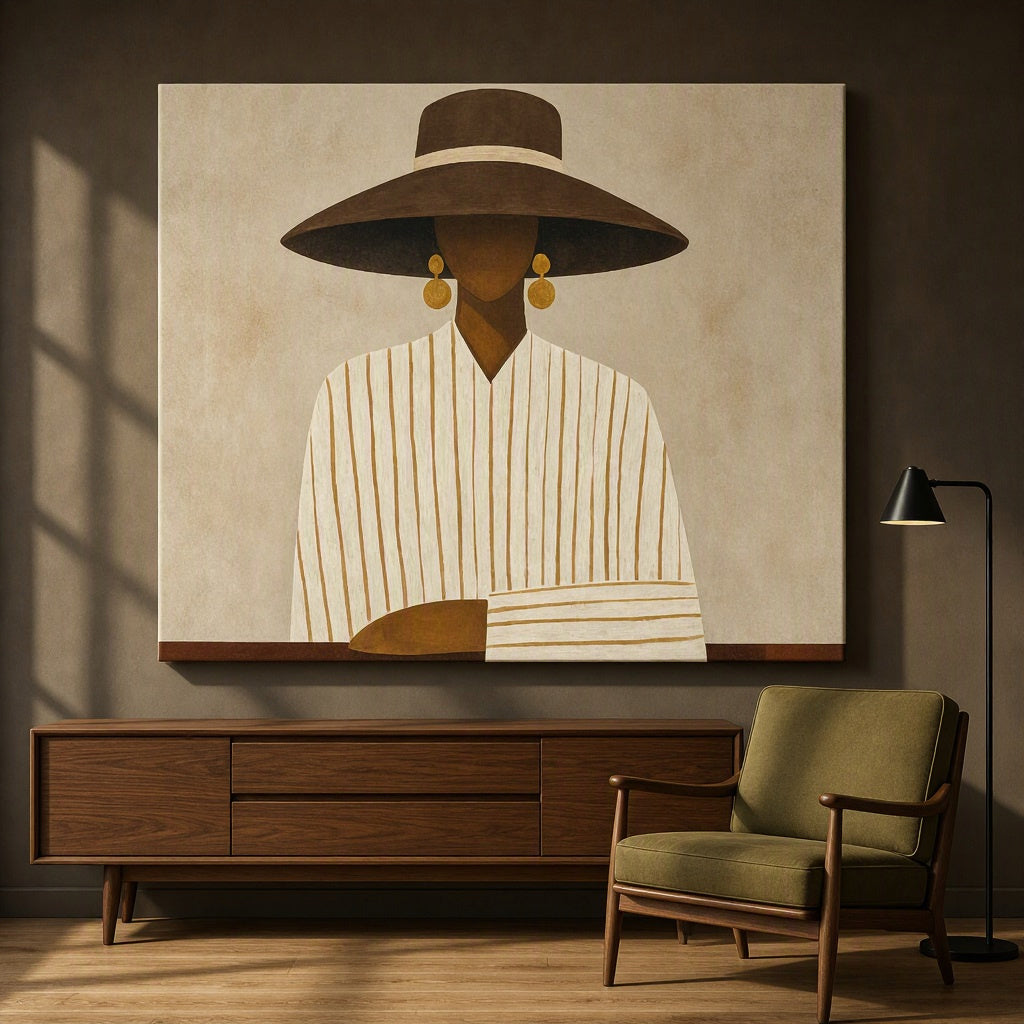 Canvas Print "I Say, You Slay" | Contemporary Stunning Black Woman Fashion Wall Art