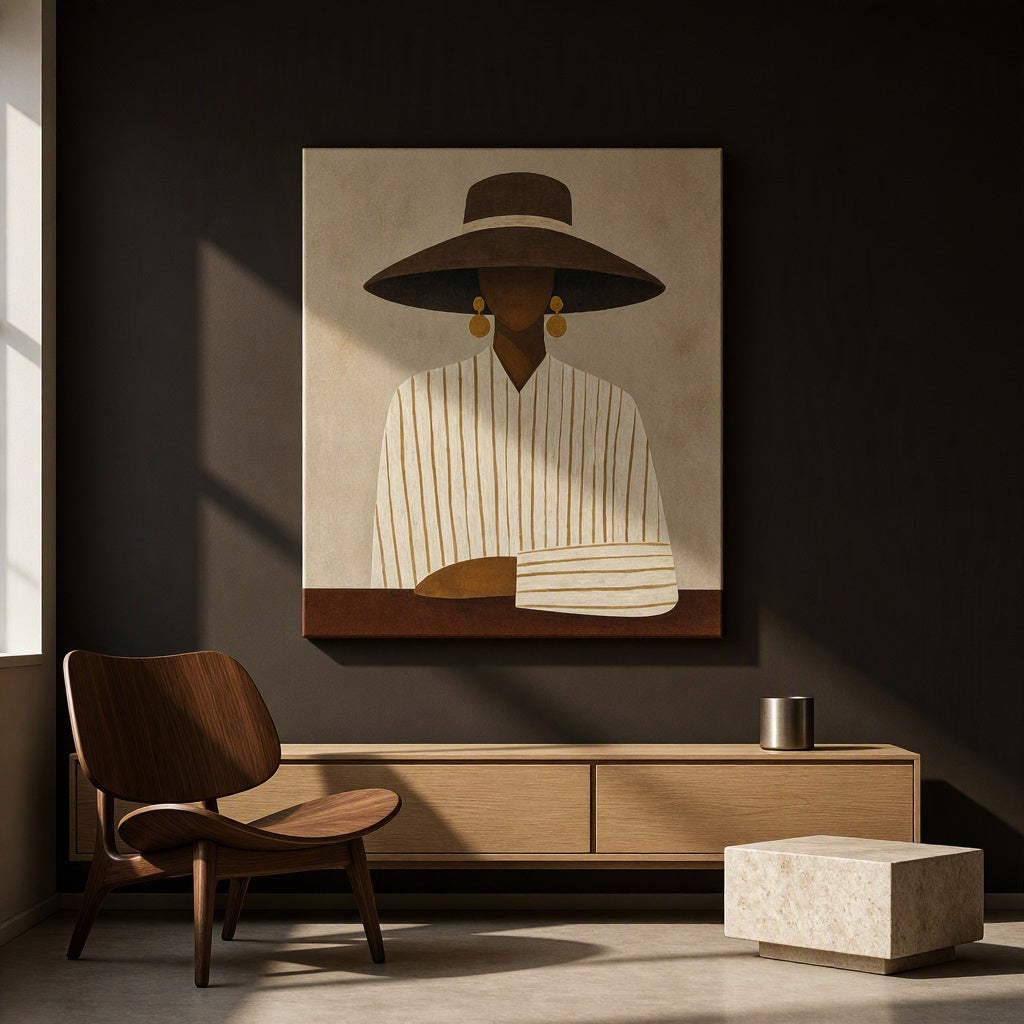 Canvas Print "I Say, You Slay" | Contemporary Stunning Black Woman Fashion Wall Art