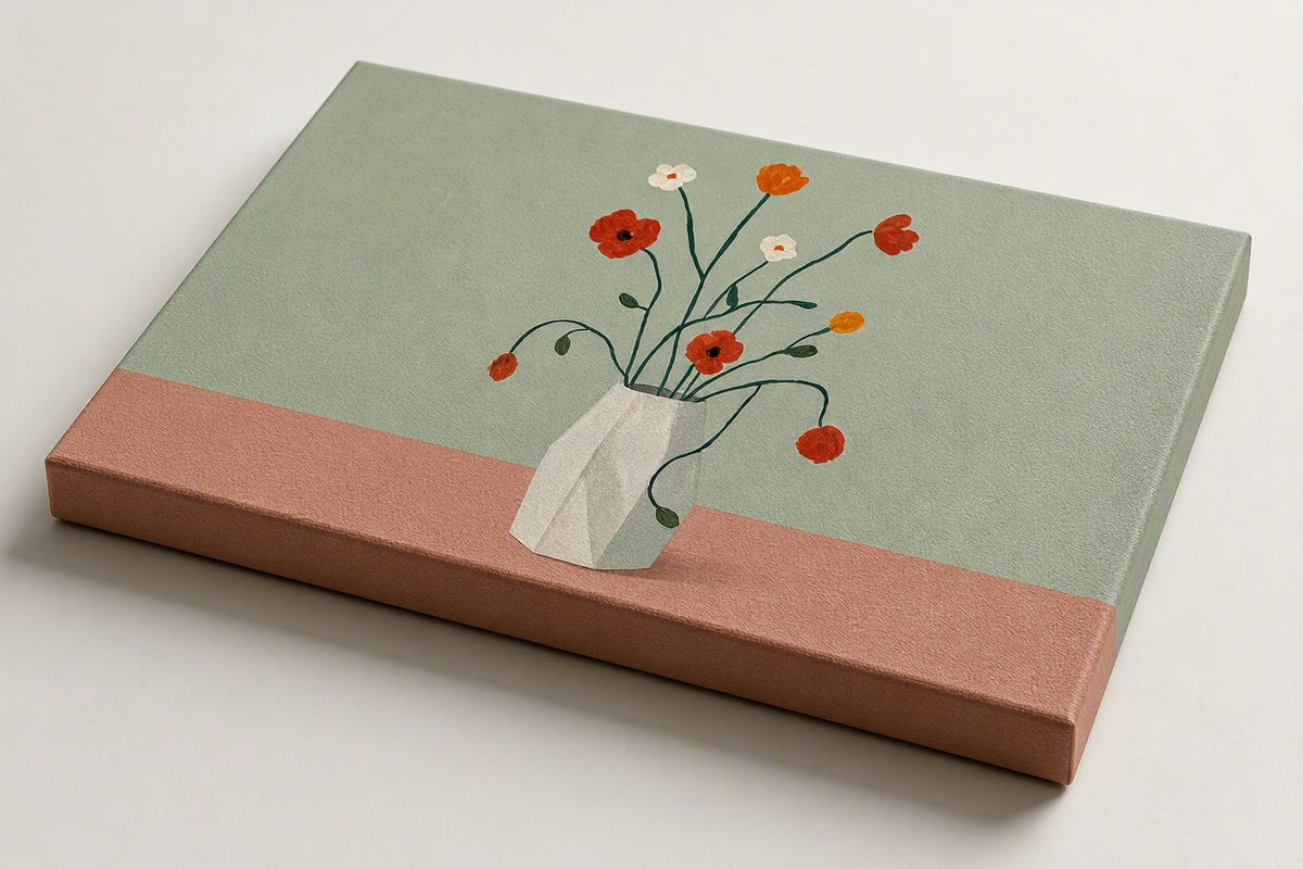 Canvas Print Loose Watercolor Florals I | Contemporary Floral Wall