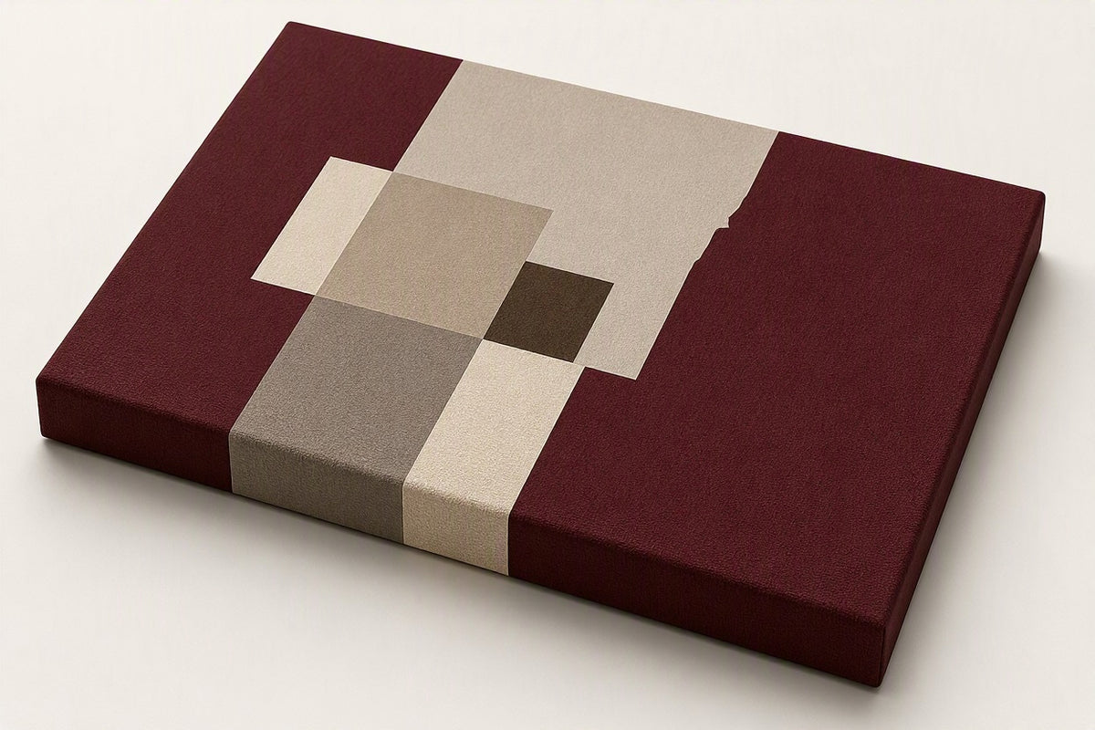Canvas Print Burgundy Shapes Variation | Contemporary Abstract Wall