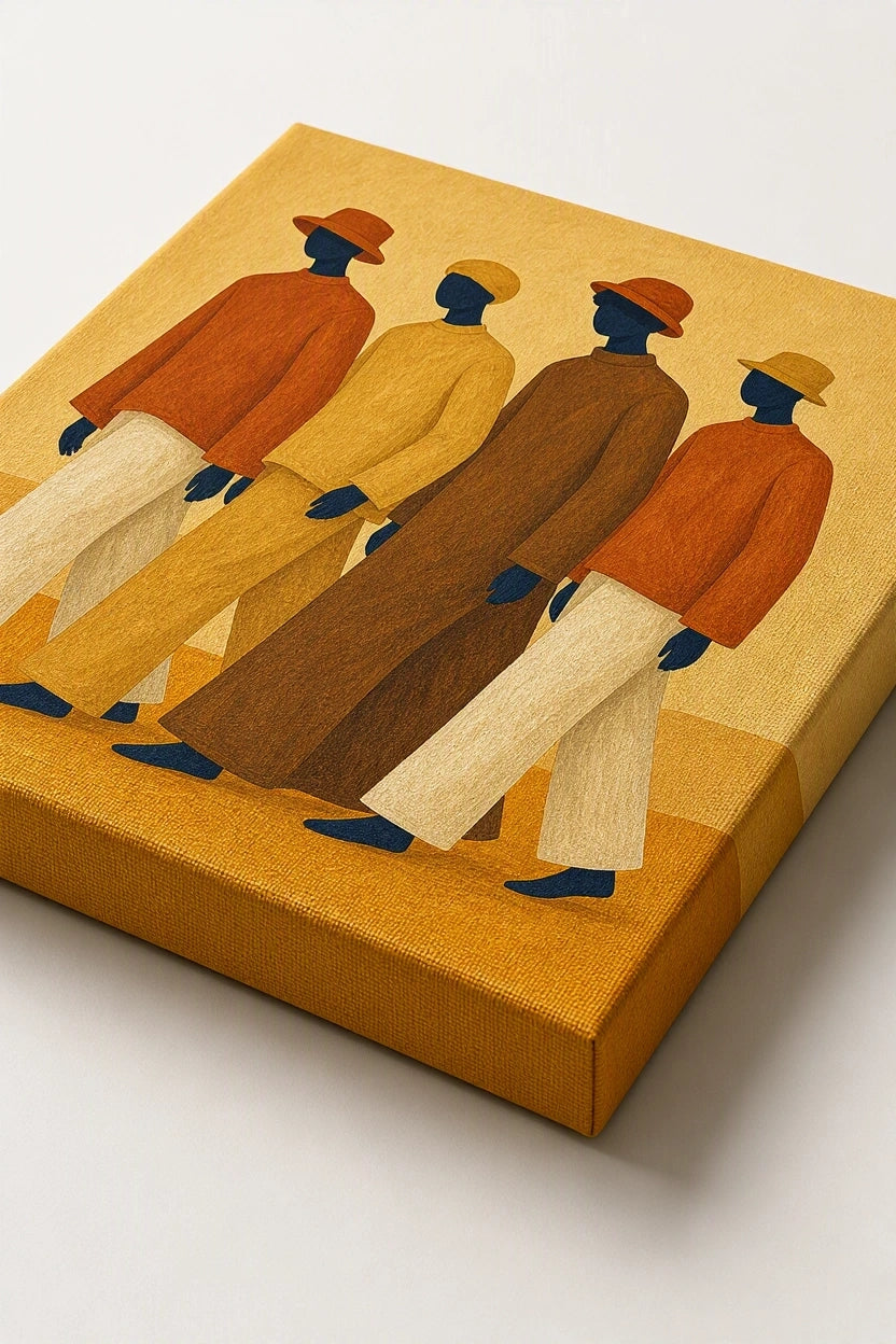 Canvas Print Unity in Hats | Contemporary Figurative Wall Art