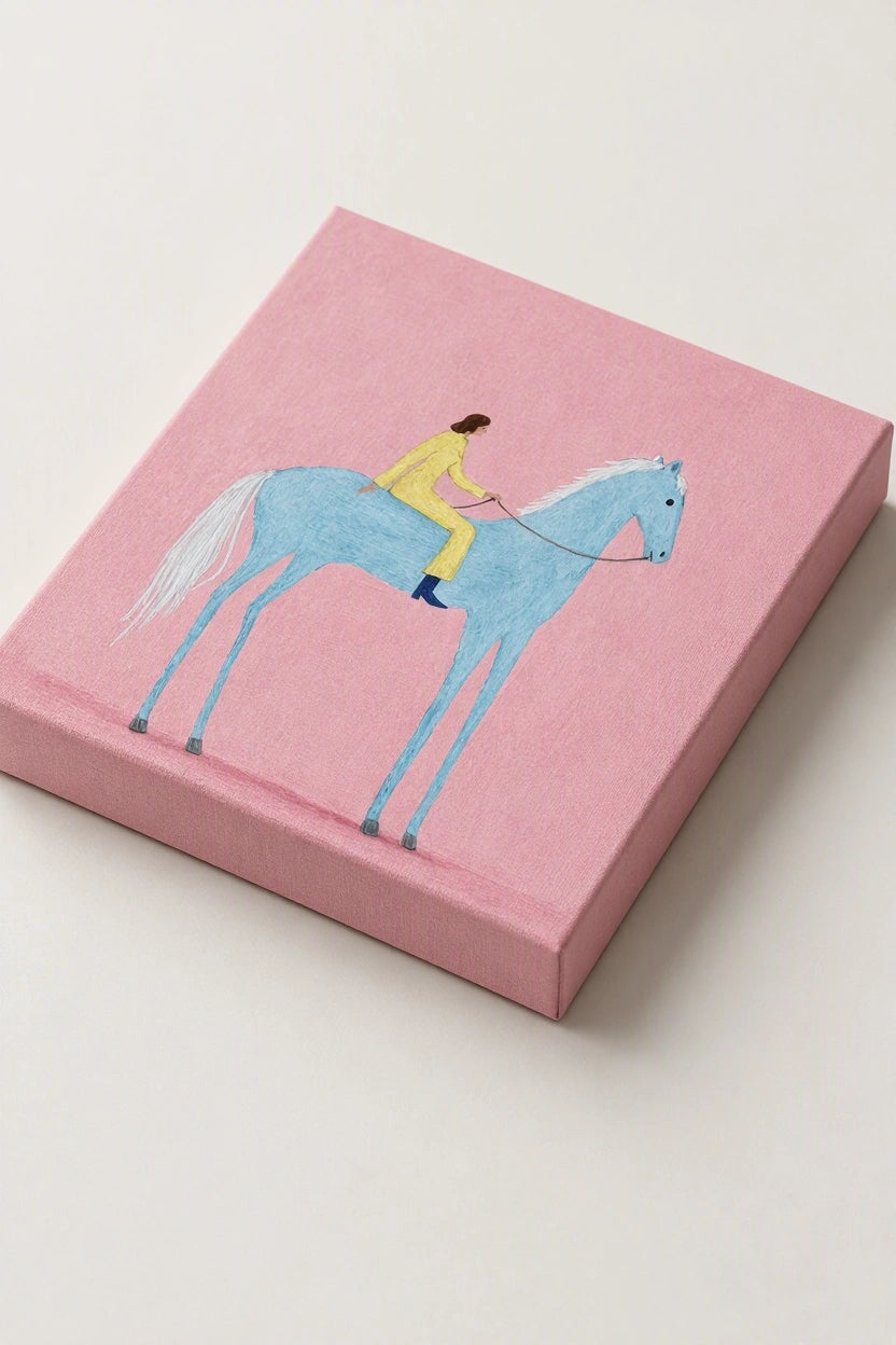 Canvas Print Horse and Rider | Contemporary Equestrian Wall Art