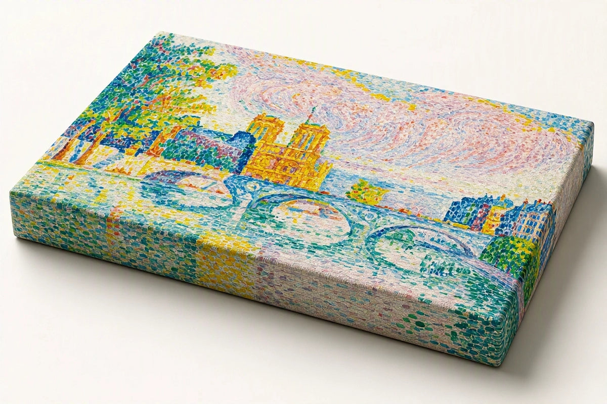Canvas Print La Cité ‘Paris’ – Paul Signac Poster | Pointillist Neo‑Impressionist Art