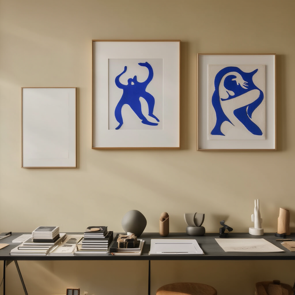 Set of 2 Acrobate Bleu – Surreal Acrobat Duo - Hakyarts