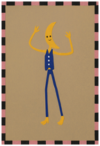 Crescent Moon Figure | Contemporary Figurative Wall Art
