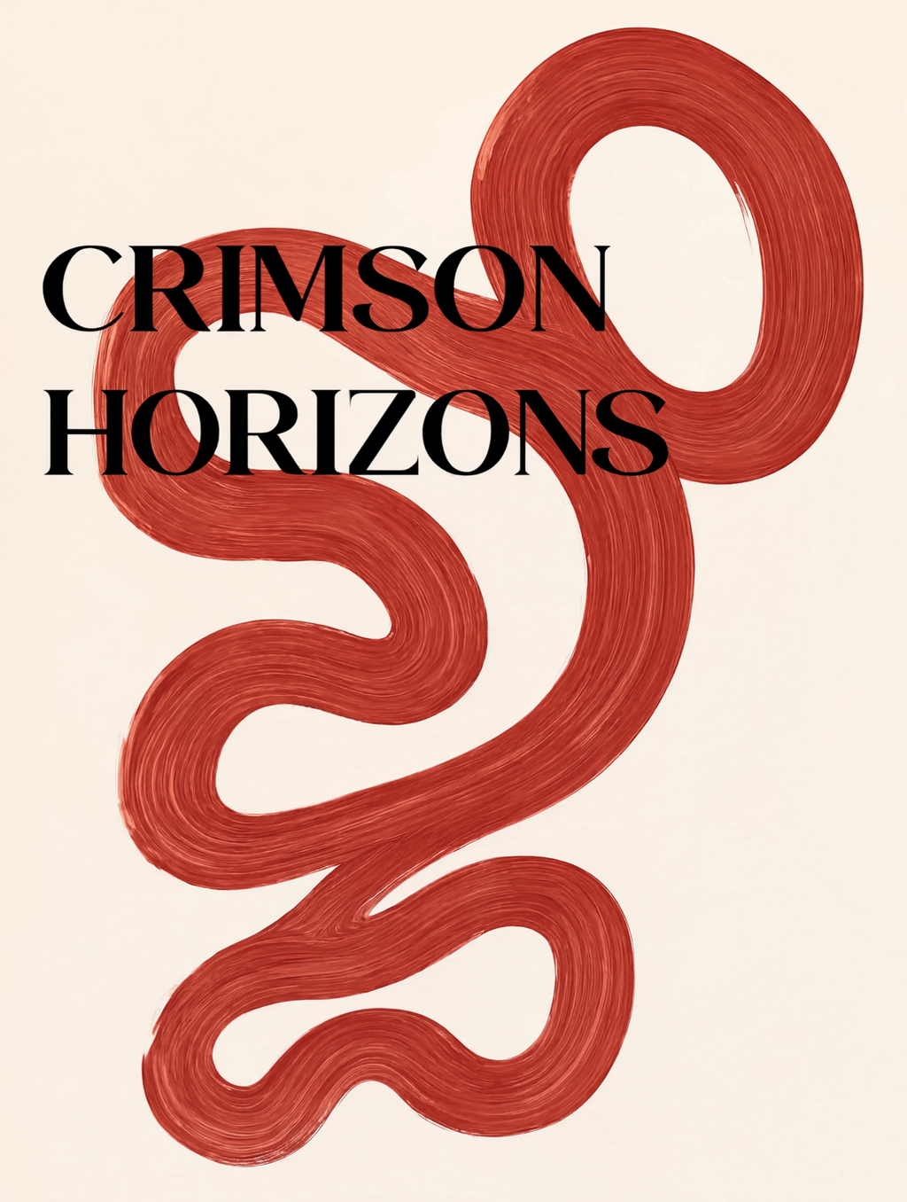 Red Abstract Wall Art Set of 2 – Geometric Maze & Crimson Horizons Modern Prints