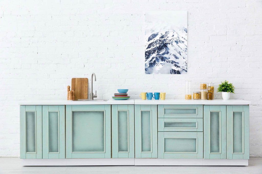 Crisp White Mountain Poster - Hakyarts