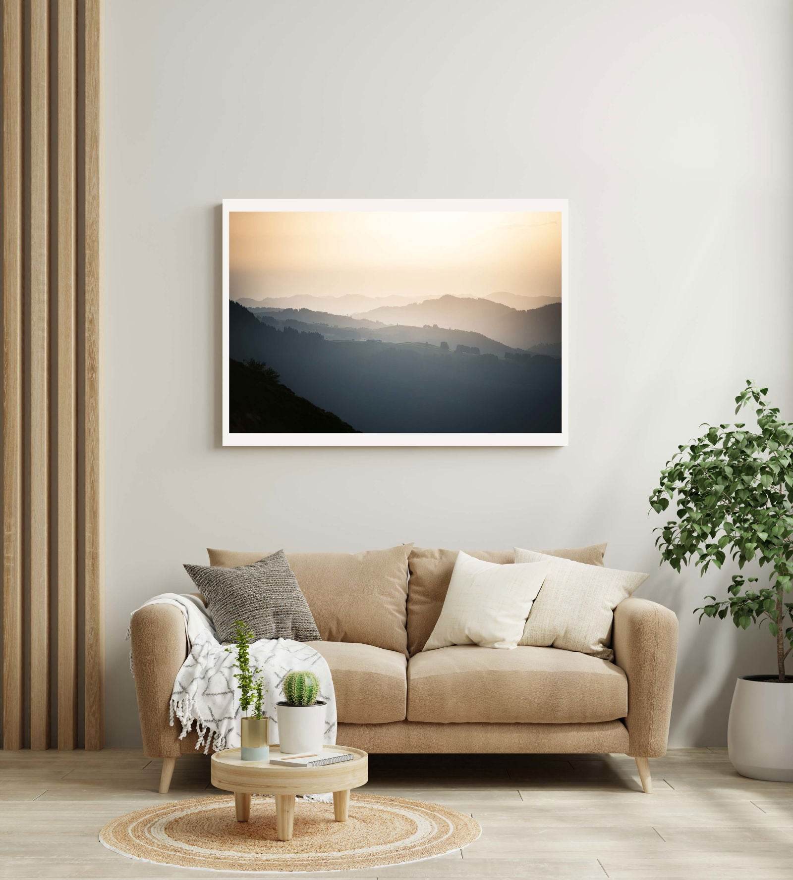 Crisp White Sun Poster - Hakyarts