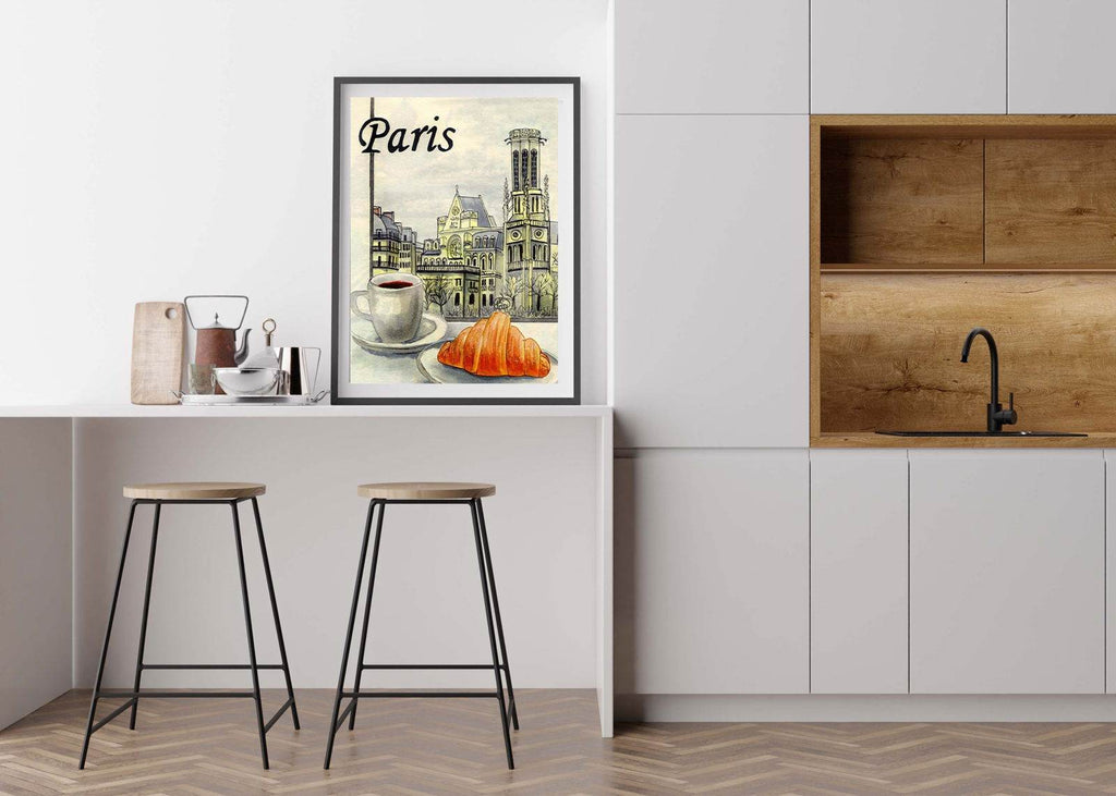 Croissant in Paris Poster - Hakyarts