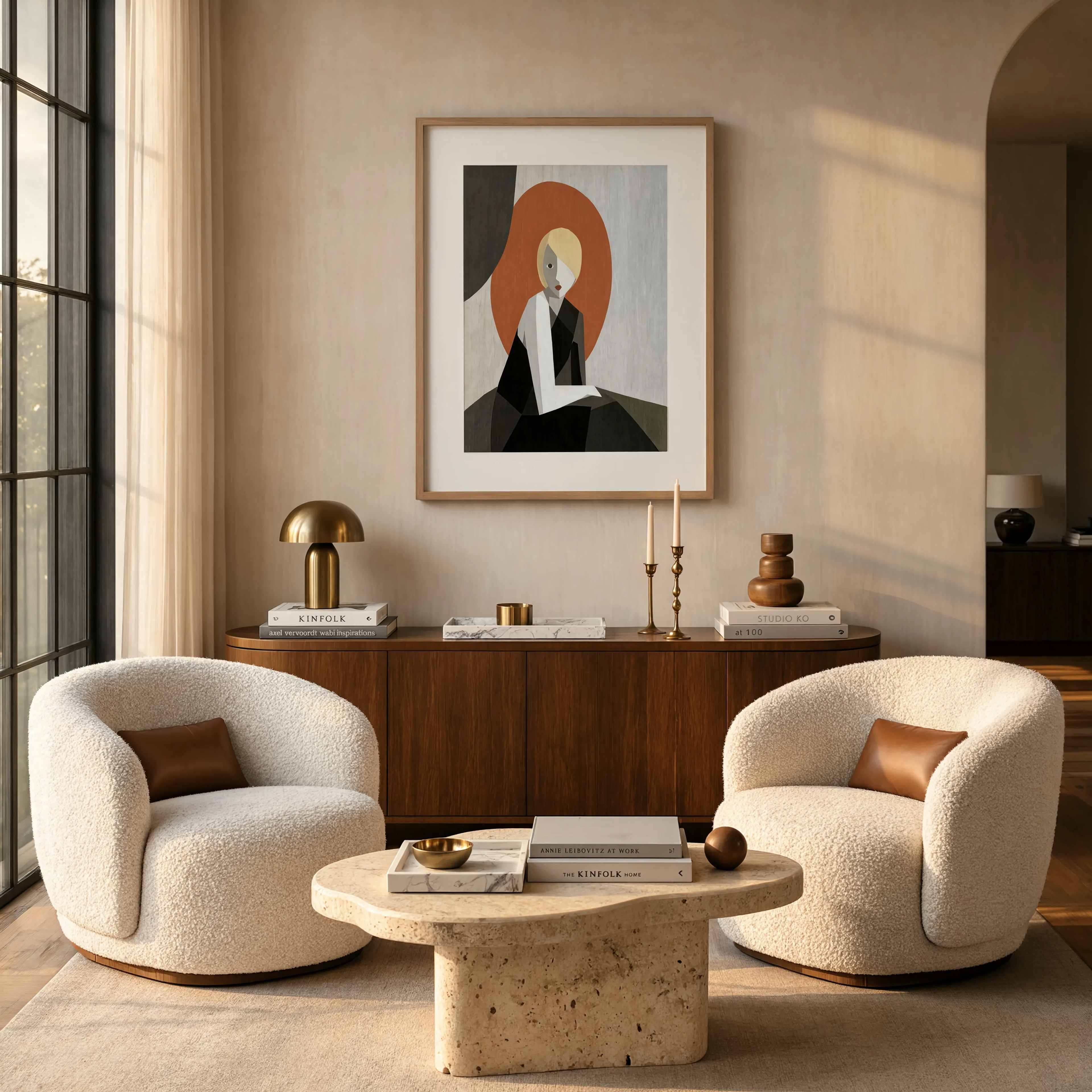 Modern Cubist Woman | Geometric Figurative Wall Art