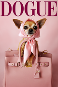 DOGUE – Chihuahua Pink Wall Art Print | Chic Fashion Dog Poster | Minimalist Pet Decor