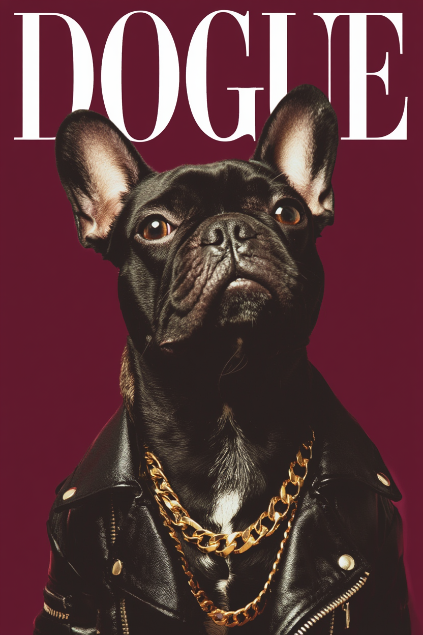 Set of 4 DOGUE Wall Art Prints | Collars Collection | Fashion Dog Posters | Minimalist Pet Decor
