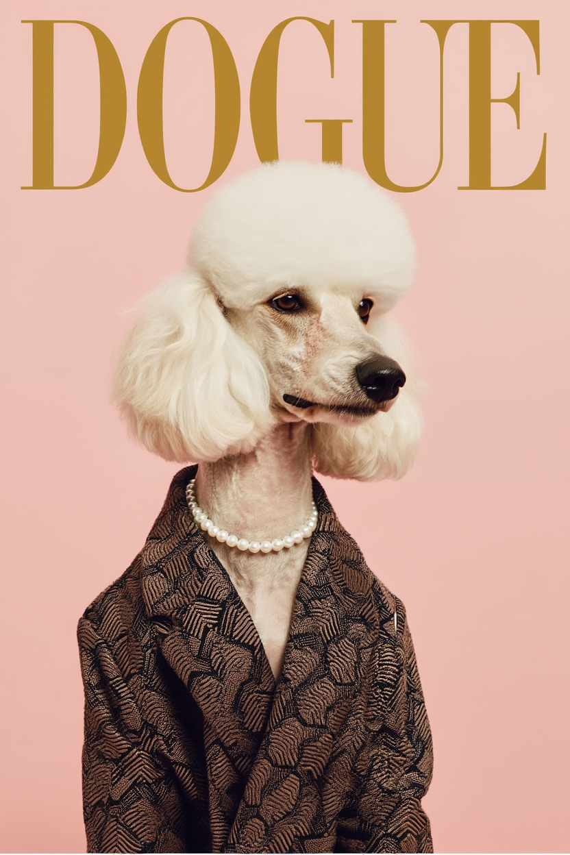 Dogue – Poodle Pink Cover – Minimalist Wall Art Print