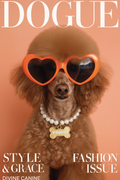 DOGUE – Poodle Peach Wall Art Print | Elegant Fashion Dog Poster | Minimalist Pet Decor