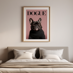 Dogue – French Bulldog Fashion Cover – Minimalist Wall Art Print