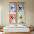 Set of DOGUE Bathroom Covers | Fashion Dog Prints | Chic & Playful Pet Decor