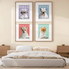 Set of DOGUE Bathroom Covers | Fashion Dog Prints | Chic & Playful Pet Decor